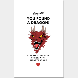 You found a dragon! - Stealth check with disadvantage please <3 Posters and Art